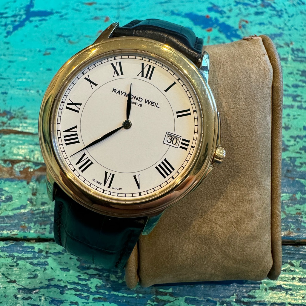 Raymond Weil Tradition White Dial Gold-Plated Men's Watch